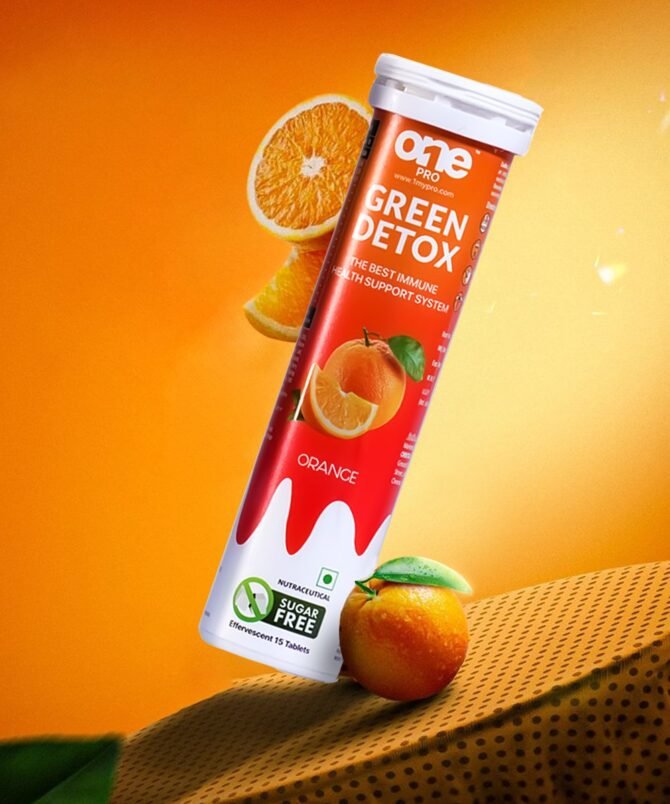 Green Detox Orange Flavoured Effervescent Tabs - Image 2