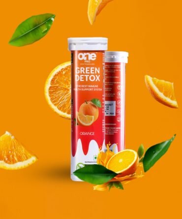 Green Detox Orange Flavoured Effervescent Tabs
